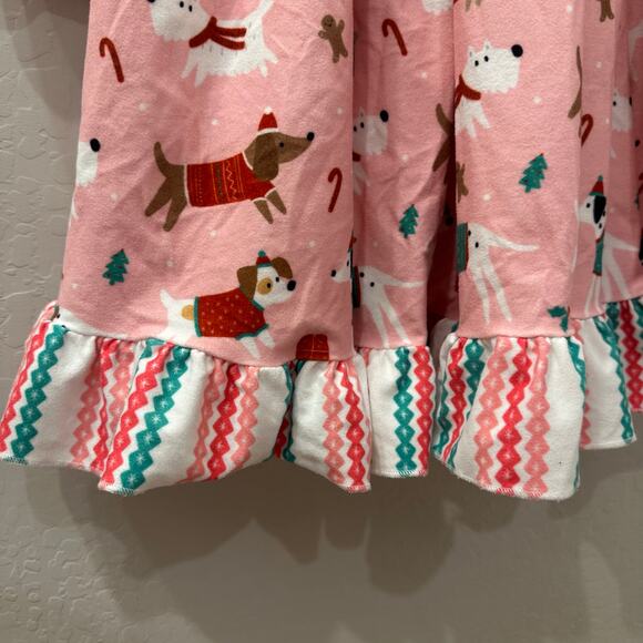 Girl August Christmas Dogs Nightgown - Picture 5 of 8
